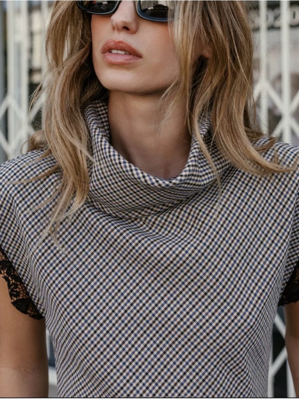 Zara Black Lace-Trim Sleeveless Knit Top - Picture 5 of 9